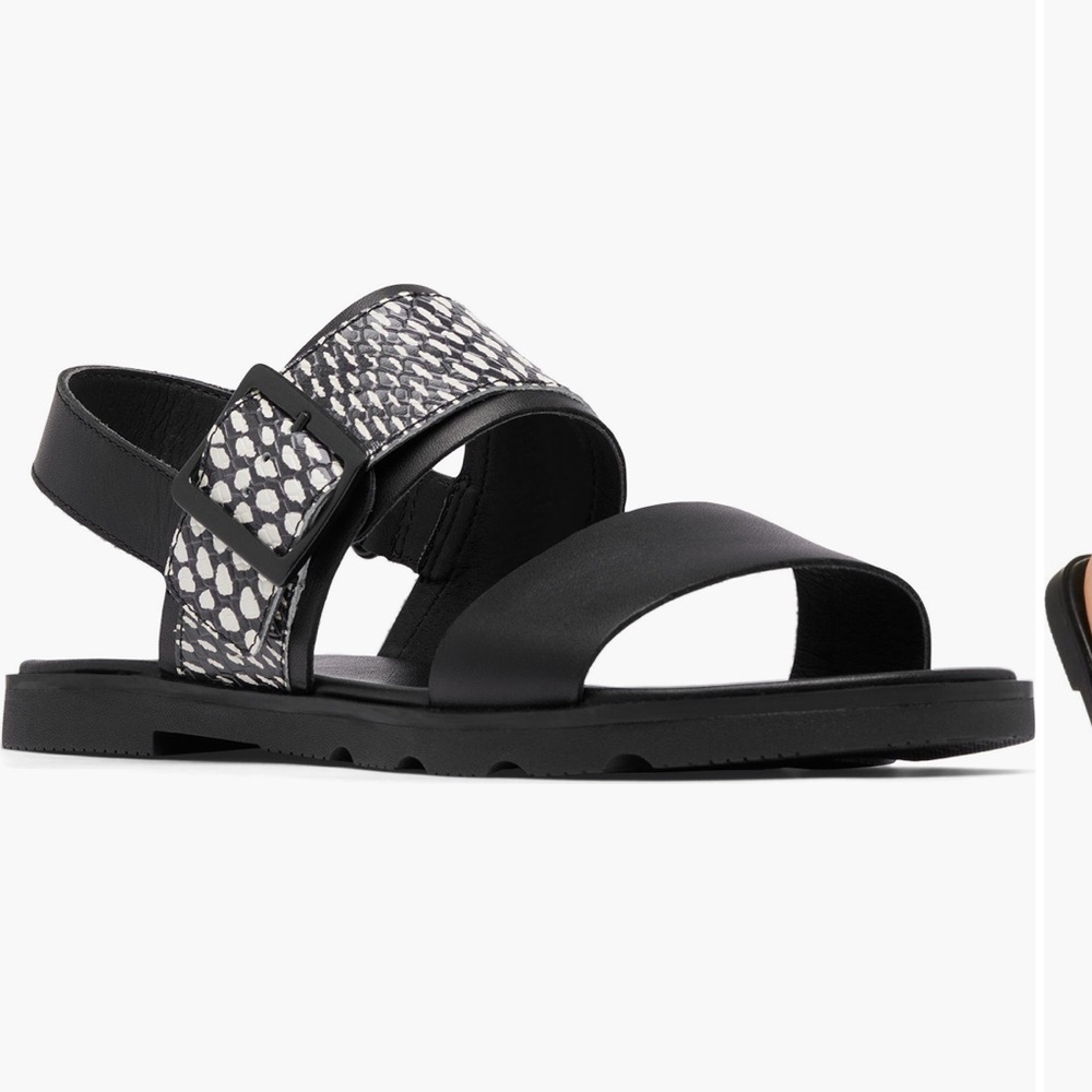 Sorel Black and White Sandals